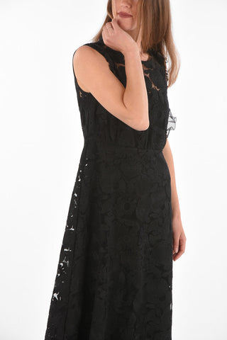 Macramè Lace Maxi Dress with Scalloped Hem