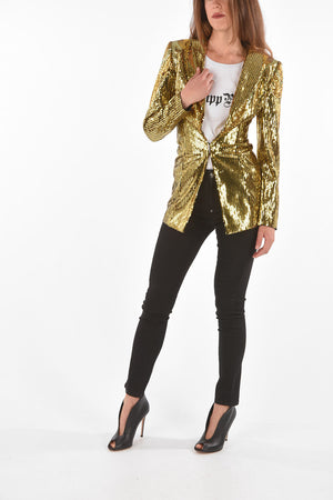 COUTURE 스팽글 블레이저 숄 칼라