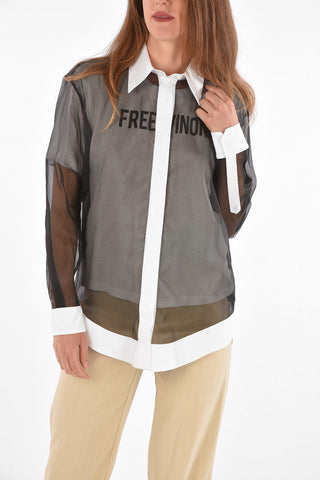 Camicia See-through DOUBLE LAYER con T-shirt Stampata