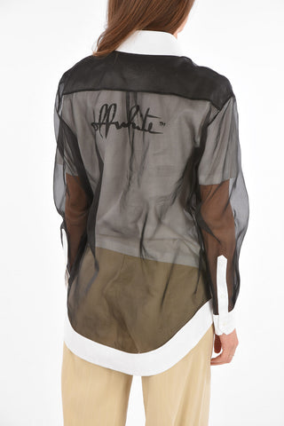 Camicia See-through DOUBLE LAYER con T-shirt Stampata