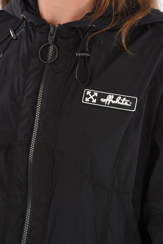 Impermeabile in Nylon con Dettaglio Logo