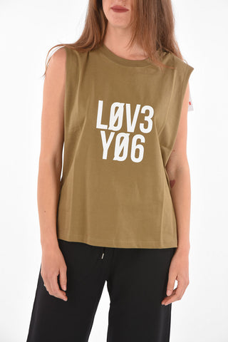 Crewneck Top with Front Print