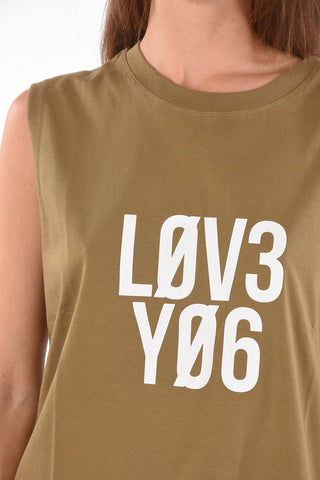 Crewneck Top with Front Print