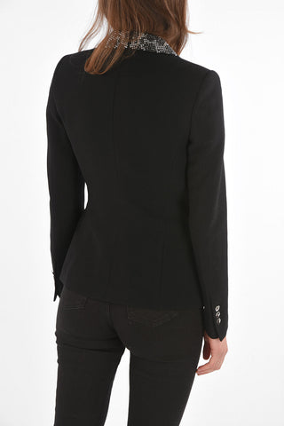 COUTURE Blazer CRYSTAL con Rever a Scialle con Strass