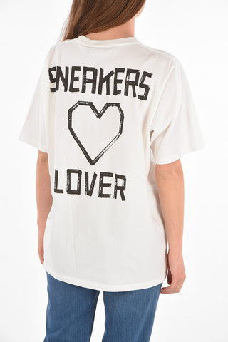 t-shirt oversize stampata sul dietro