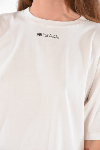 t-shirt oversize stampata sul dietro