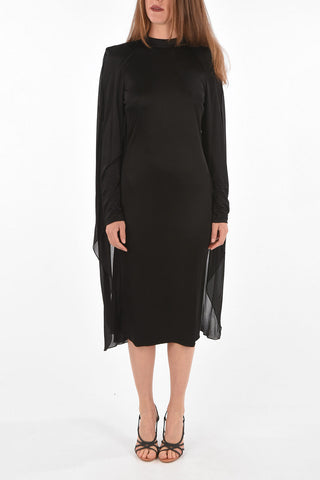 Long-sleeved Maxi Dress with Double Layer