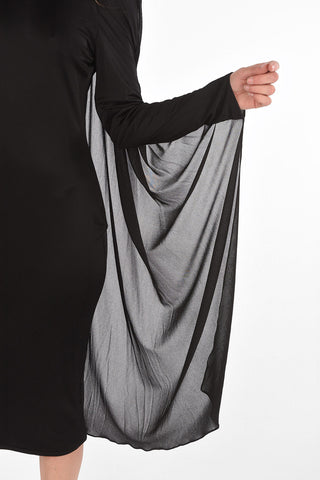 Long-sleeved Maxi Dress with Double Layer