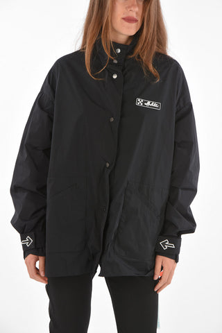 Giacca a Vento TRACK in Nylon con Dettaglio Logo