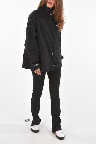 Giacca a Vento TRACK in Nylon con Dettaglio Logo