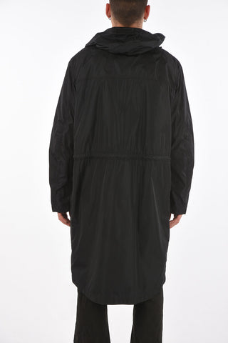 Hodded OW LOGO Raincoat with Drawstring