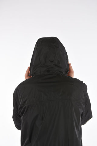 Hodded OW LOGO Raincoat with Drawstring