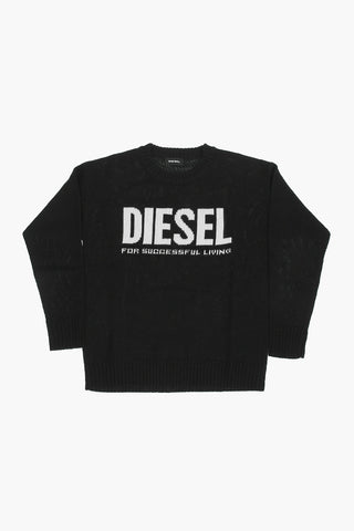 wool blend KLOGOSX crew-neck sweater with contrasting logo
