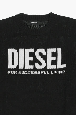 wool blend KLOGOSX crew-neck sweater with contrasting logo