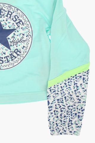 ALL STAR CHUCK TAYLOR felpa hoodie con dettagli animalier