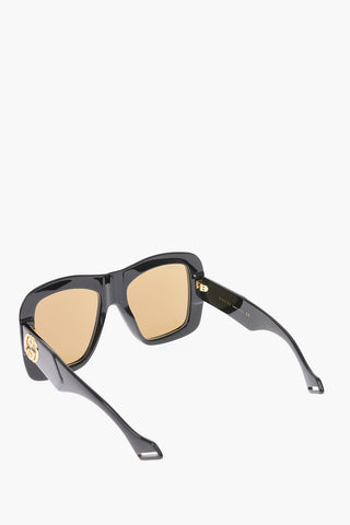 golden logo oversized sunglasses