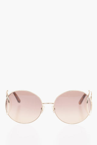 gradient lenses round sunglasses