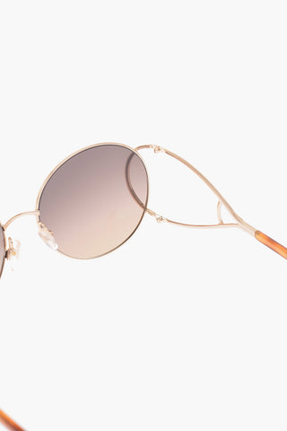 gradient lenses round sunglasses