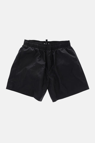 drawstring waist solid color swim shorts