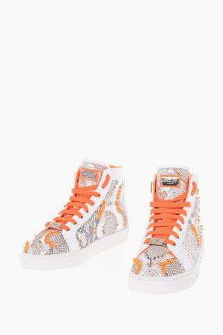 EST.1978 studded python leather START UP high-top sneakers