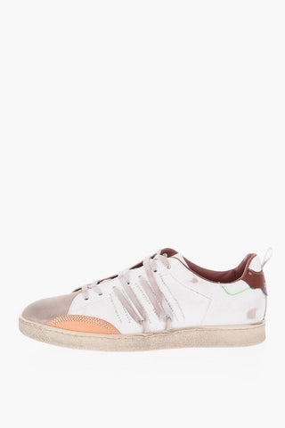 vintage effect STRIPESLESS PATCH sneakers