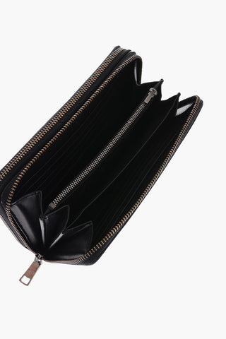 textured leather document folder
