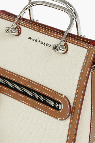 Leather Detail THE SHORT STORY Canvas Shoulder Bag