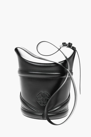 Leather CURVE MEDIUM Bucket Bag