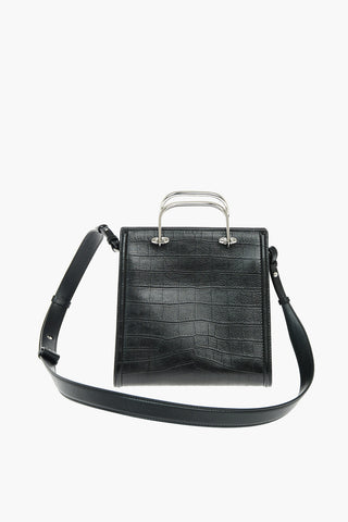 Croco Printed Leather THE SHORT STORY Shoulder Bag