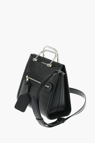 Croco Printed Leather THE SHORT STORY Shoulder Bag