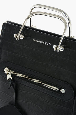 Croco Printed Leather THE SHORT STORY Shoulder Bag