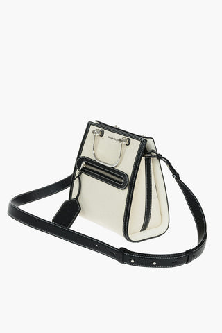 Leather Detail THE SHORT STORY Canvas Shoulder Bag