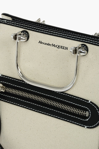 Leather Detail THE SHORT STORY Canvas Shoulder Bag