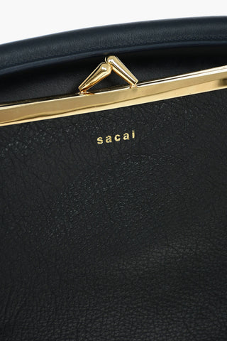 Textured Leather Detail Nappa Shoulder Bag