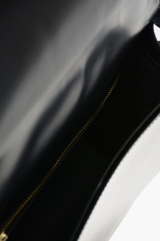 Textured Leather Detail Nappa Shoulder Bag