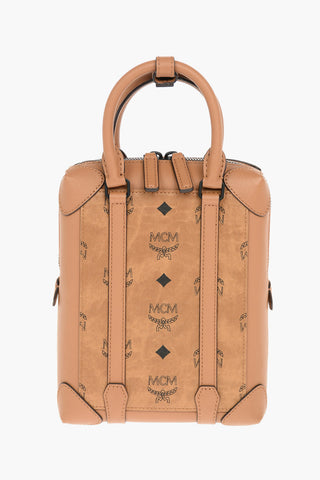 Borsa a Spalla KLASSIK in Pelle con Logo All-Over e Doppio Manico