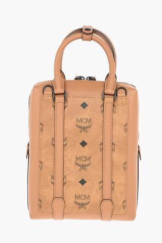Borsa a Spalla KLASSIK in Pelle con Logo All-Over e Doppio Manico