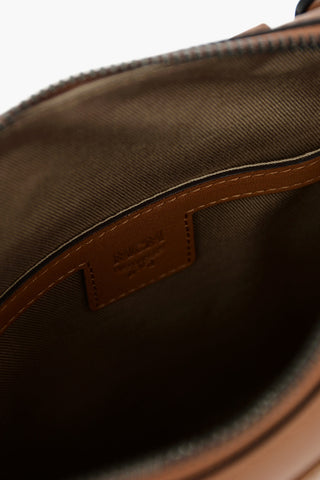 Borsa a Spalla KLASSIK in Pelle con Logo All-Over e Doppio Manico