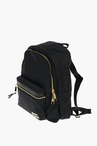 2-Compartment TREK PACK Nylon Backpack with Leather Detail