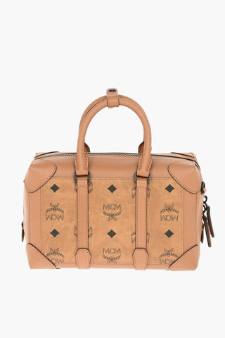 Borsa a Spalla KLASSIK in Pelle con Logo All-Over e Doppio Manico