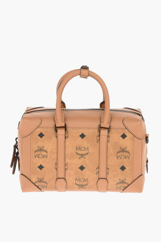 Borsa a Spalla KLASSIK in Pelle con Logo All-Over e Doppio Manico