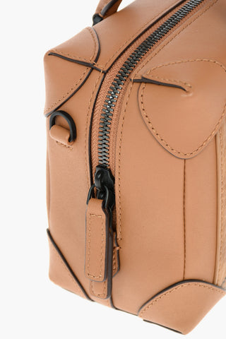 Borsa a Spalla KLASSIK in Pelle con Logo All-Over e Doppio Manico