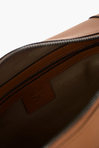 Borsa a Spalla KLASSIK in Pelle con Logo All-Over e Doppio Manico