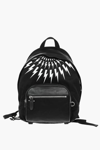 Leather Detail FAIR ISLE THUNDERBOLT Nylon Backpack