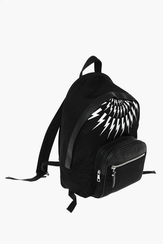 Leather Detail FAIR ISLE THUNDERBOLT Nylon Backpack