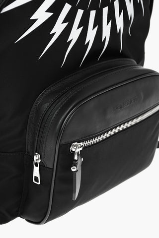 Leather Detail FAIR ISLE THUNDERBOLT Nylon Backpack