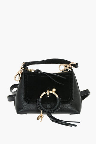 SEE BY Textured Leather JOAN MINI Shoulder Bag with Suede Detail