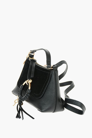 SEE BY Textured Leather JOAN MINI Shoulder Bag with Suede Detail