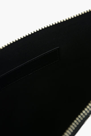 Logoed Pochette with Glittery Leopard Print