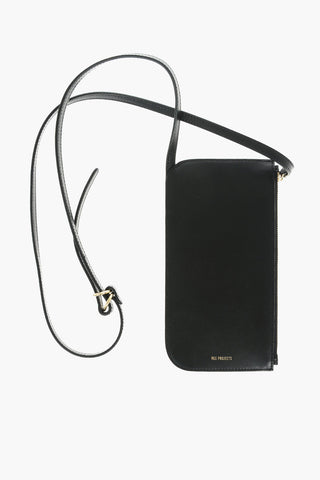 Neck Pouch in Pelle con Chiusura Zip